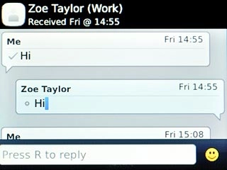 Highlight the required text message and press del.