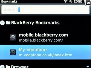 Highlight the required bookmark and press the Navigation key.