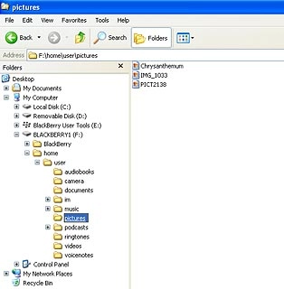 Go to the required folder in your phone's file system.