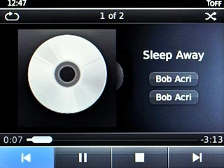 To go to the previous audio file:Highlight arrow left and press the Navigation key twice.