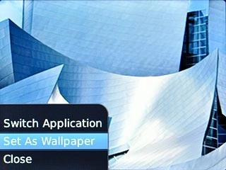 Scroll to Set As Wallpaper and press the Navigation key.