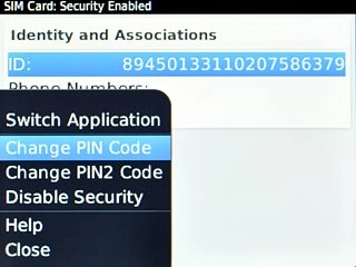 Scroll to Change PIN Code and press the Navigation key.