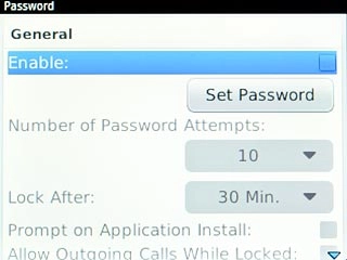 Scroll to Enable and press the Navigation key to turn the function on or off.