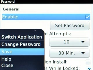 Scroll to Save and press the Navigation key.
