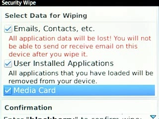 When the box next to the menu item is ticked (V), the selected data will be deleted.