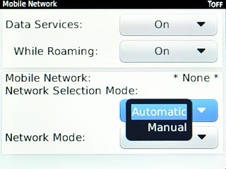 Scroll to Automatic and press the Navigation key.Wait while your phone finds the network.