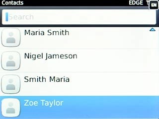 Highlight the required contact and press the Navigation key.