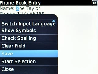 Scroll to Save and press the Navigation key.