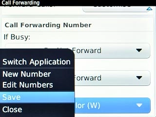 Scroll to Save and press the Navigation key.