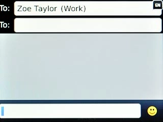 Highlight the text input field.Write the text for your text message.