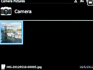 Highlight the required picture and press the Navigation key.