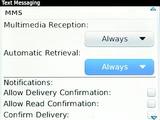 Scroll to Automatic Retrieval and press the Navigation key.