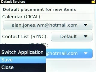 Scroll to Save and press the Navigation key.