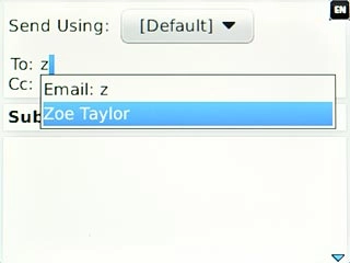 Key in the first letters of the required contact.Matching contacts are displayed.Highlight the required contact and press the Navigation key.Repeat the procedure to add more recipients.