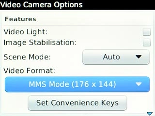 Scroll to Video Format and press the Navigation key.