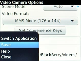 Scroll to Save and press the Navigation key.