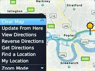 Scroll to Clear Map and press the Navigation key.