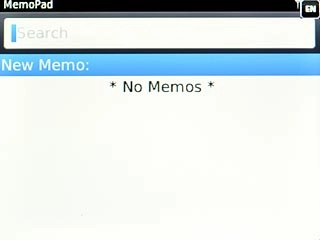 Scroll to New Memo and press the Navigation key.Key in a name for the note.