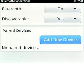 Scroll to Add New Device and press the Navigation key.