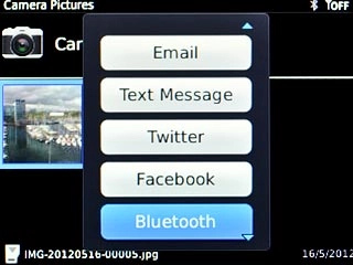 Scroll to Bluetooth and press the Navigation key.