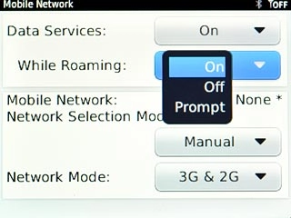 Highlight On, Off or Prompt and press the Navigation key.