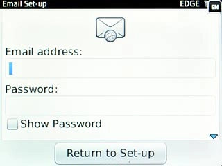 Highlight the field below Email address and key in your email address.