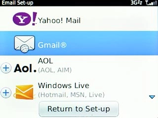 Highlight the required provider and press the Navigation key.