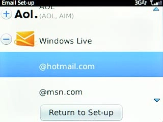 Highlight the required domain and press the Navigation key.