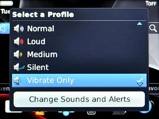 To turn off vibration:Scroll to a profile other than Vibrate Only and press the Navigation key.