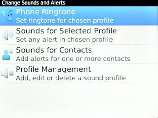 Scroll to Phone Ringtone and press the Navigation key.