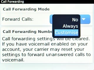 Customise, go to 2b.