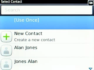 Scroll to [Use Once] and press the Navigation key.