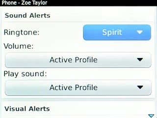 Scroll to Ringtone and press the Navigation key.