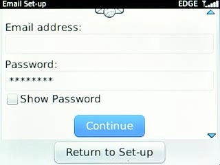 Scroll to Continue and press the Navigation key.