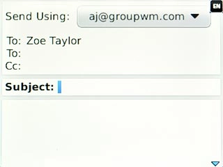 Highlight the field next to Subject and key in the required subject.