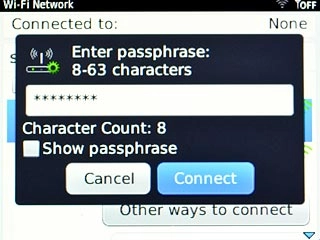 Scroll to Connect and press the Navigation key.
