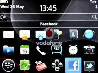 Scroll to Facebook and press the Navigation key.