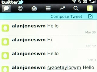 Scroll to Compose Tweet and press the Navigation key.