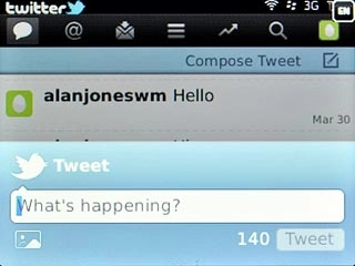 Scroll to What's happening? and write the required text.