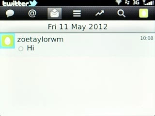 Highlight the required message and press the Navigation key.