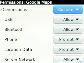 Highlight the drop down list next to Connections and press the Navigation key.