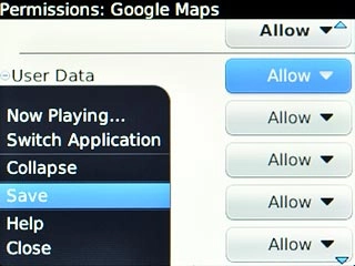 Scroll to Save and press the Navigation key.
