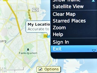 Scroll to Exit and press the Navigation key.
