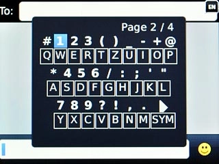 Highlight the required number or the required symbol and press the Navigation key.