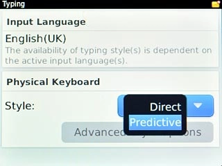 Scroll to Predictive and press the Navigation key.