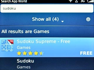 Highlight the required app and press the Navigation key.