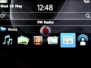 Scroll to FM Radio and press the Navigation key.