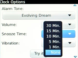 Highlight None or the required setting and press the Navigation key.