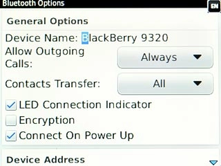 Scroll to Device Name and press del to delete the current name.Key in the required name.