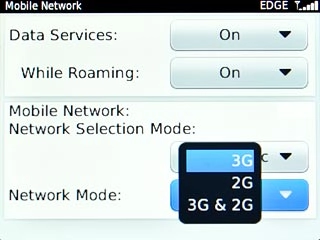Press 3G, 2G or 3G & 2G.